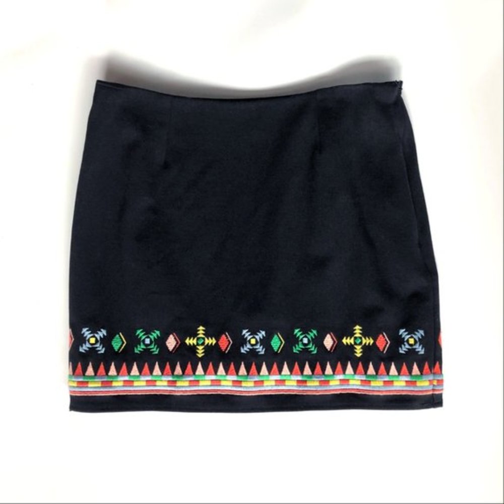 Tulle "Shape Shifter" Black Embroidered Mini Skirt